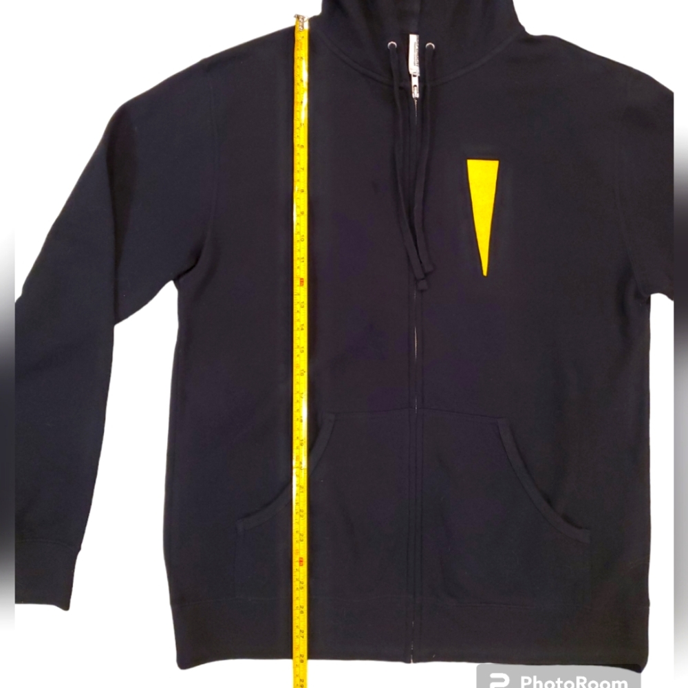 Downtown Las Vegas Men's Gold Spike Cobra Black Full Zip Hoodie Large - Picture 4 of 6
